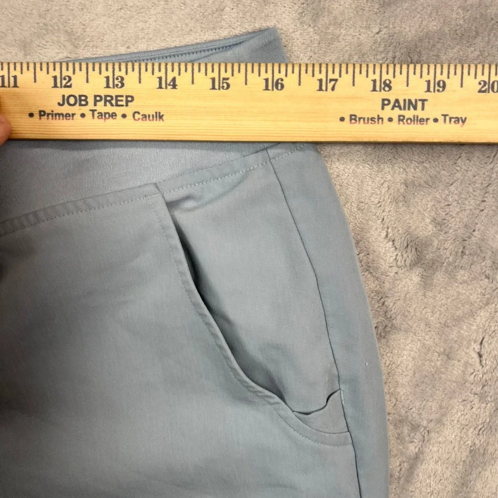 FIGS Zamora Jogger Scrub Pants Mens 32 Light Blue Cargo Pockets Drawstring